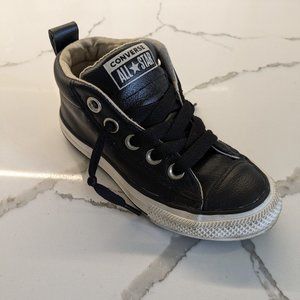 Boys Converse Leather High Tops 10.5